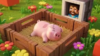 Minecraft Baby Pig Fell in the Hole | Nursery Rhymes for Kids & Baby Songs