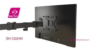 Skill tech dual screens economical double joint articulating steel monitor arm SH 024N