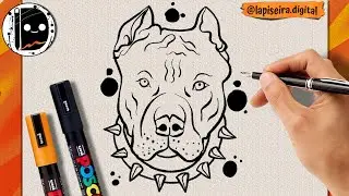 Como desenhar um pitbull passo a passo