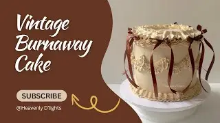 Vintage Piping & Burnaway Cake TutorialㅣBridal Shower Cake with Ribbons