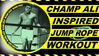 Boxer Muhammad Ali Inspired  Jump Rope Routine / Crossrope weighted rope 1/4 pound / Ali footwork