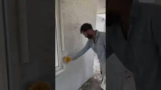 Mineral plaster application 🧱🚧 #construction #engineering #inşaat #plaster #application #mineral