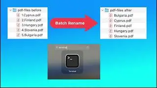 Batch Rename PDF Files in Terminal - macOS Tutorial