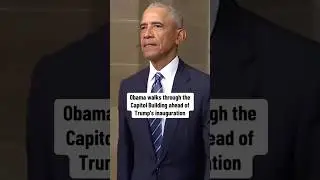 Obama walks through Capitol Building ahead of Trump's inauguration #shorts