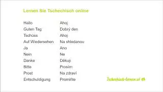 Tschechisch lernen für Anfänger: wichtige Vokabeln wie Hallo, Guten Tag, danke & bitte