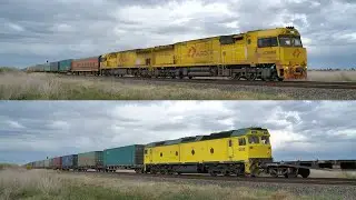 3MP1 Aurizon / TGE Container Train With Partially Repainted G535 Mid Train (29/8/2023) - PoathTV