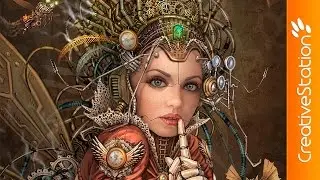 Silence Please - Steampunk Fairy - Speed Painting (#Photoshop) | CreativeStation