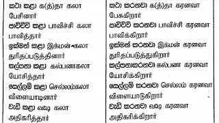 Past and Present sentence in Sinhala and Tamil (කළා-Kala) Part 1- Basic Sinhala in Tamil