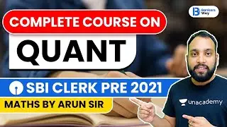 SBI Clerk Pre 2021 | #MathsByArunSir | Complete Course on Quant
