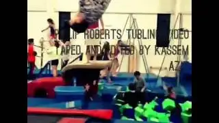 Philip Roberts tumbling at lake Murray gymnastics