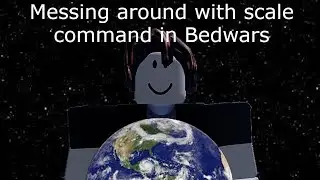 Messing around with /scale command in Roblox Bedwars