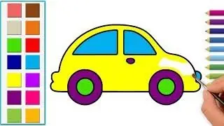 Paint car with colors. #kidscartoon #nurseryrhymes #drawing