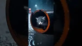 Rescuer Saves Helpless Kitten Trapped in Pipe During Heavy Rain | Emotional Rescue Story