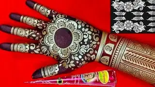 tried bridal mehndi sticker first time for order contact6200997962@henna_by_afshu#stencil#mehndi