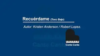 Coco - Recu&eacute;rdame (Tono Bajo) - Karaoke Piano