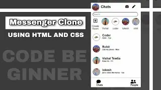 Messenger Clone Using HTML & CSS || HTML, CSS Projects