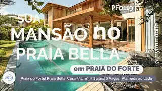 Praia do Forte| Praia Bella| Casa 331 m²| 5 Suítes| 6 Vagas| Piscina| Alameda ao Lado e no Fundo