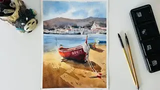 Red Boat at the Beach