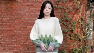 【毛儿手作】雪森 从上往下织提花毛衣棒针编织教程