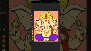 Lord Ganesha ji digital screen panting colour #viralshort #youtubeshorts #shortfeed #drawing #art