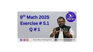 9th Math 2025- Exr # 5 1  Q # 1