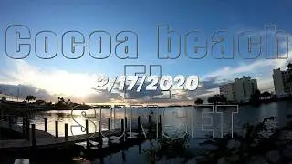 watch a COCOA BEACH,FL sunset by boat ramp on gopro hero black time lapse