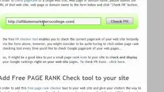 How to Check Your Website's Page Rank using the free Google PR Checker.