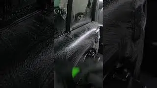 Driver's side door cleaning with a brush  #prey4snow #prey4snowautodetailing #shorts