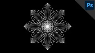 Create a flower with lines | PHOTOSHOP TUTORIAL - ABSTRACT & CREATIVE
