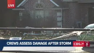 Crews assess damage after storm strikes Lindale area