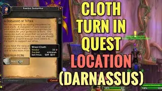 Darnassus Cloth Turn in Quest Location (WoW Classic)