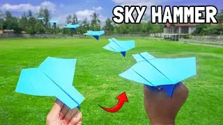 Самолет из бумаги в технике оригами Sky Hammer - летит очень стабильно и прямо
