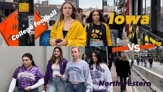 Wrigley Field college football game day 2023 walking tour [4K] | The Hawkeye vs wildcats