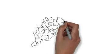 How to draw Odisha Map | #drawing #howtodraw #art