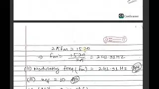 Numerical 9: Determine.  (i) Modulation index (iⅱ) % modulation (iii) frequency of signal