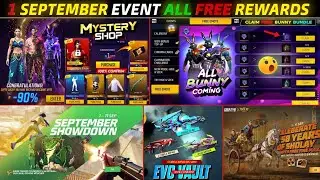 1 SEPTEMBER EVENT FREE FIRE, BUNNY EVENT FREE REWARDS, FREE FIRE NEW EVENT, FF NEW EVENT