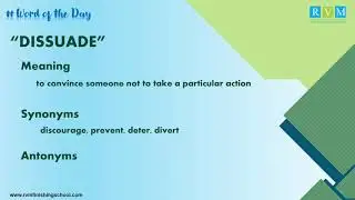 What Does Dissuade Mean? [Dissuade Meaning] | Learn English Words With Examples