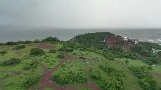 Vagator Cliff Drone View &ndash; Rain-soaked Adventure in North Goa