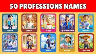 50 Jobs in English | Visual Guide with Meaning