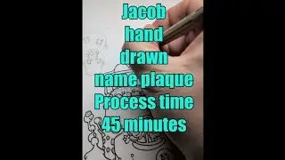 Sketching. Hand drawn name plaque. #crafts #sketching #drawing #handdrawn