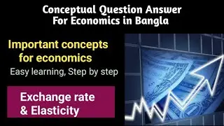 Conceptual Question Answer for Economics in Bangla|Economics concepts [exchange rate and elasticity]