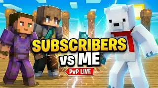 Subscribers vs Me 😱 | Public Server PvP LIVE | Mantra SMP Minecraft