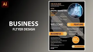 How to create simple and high Quality Flyer Design in Illustrator | Business flyer design