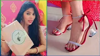 Red Carpet Heel Unboxing 👠 // Meshoo Shopping // Indian Feet @JOLISWORLD 