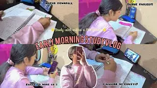 Early morning studyvlog ⏰📚 failed to wake up 😭 my maths downfall story☠️🥀 | Ishika_rana |