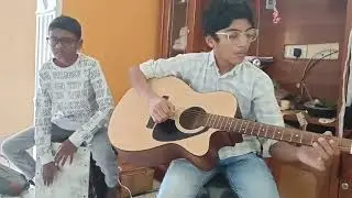 Lingastakam playing in🎸 guitar by Tejith, clap box by Nithyu