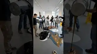 Abstract Art Gallery Floor  #flooring #timelapse #epoxyflooring