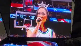 National Anthem Buddies Miss Texas Averie Bishop Dallas Mavericks 1/22/23