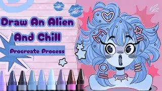Alien Magical Girl .𖥔 ݁ ˖ִ🛸༄˖&deg;. || Drawing Process