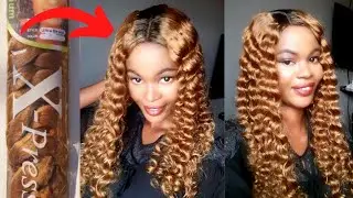 DIY Deep Wave Curly Wig using X-pression braid extension @nkiruokoye